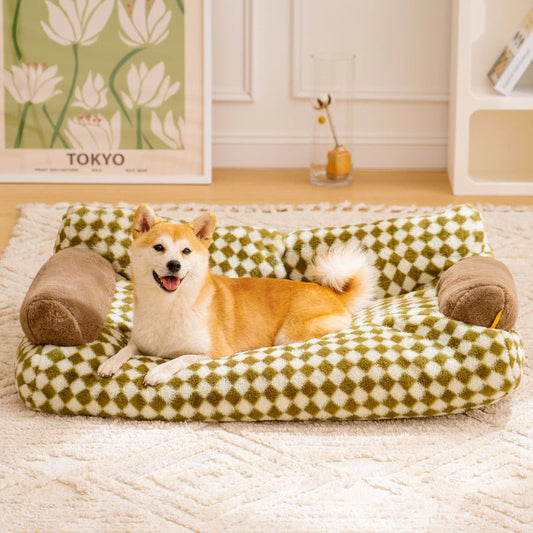 Pet Chess Luxury Sofa Bed Plush Dog & Cat Four Seasons